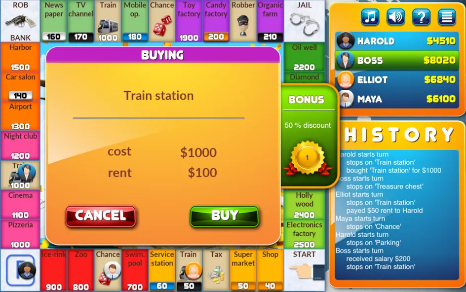 CrazyPoly - Business Dice Game (КрейзиПоли) [МОД Меню] Screenshot 2