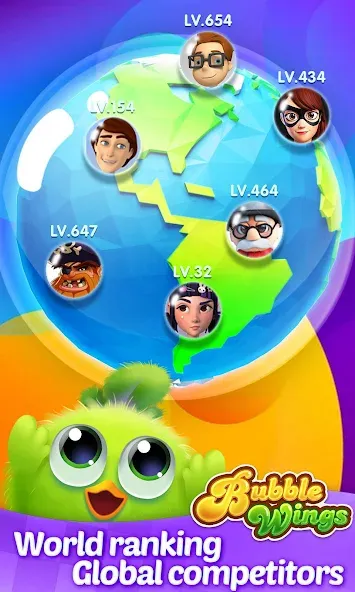 Bubble Wings: bubble shooter (Бабл Вингс) [МОД Много денег] Screenshot 5