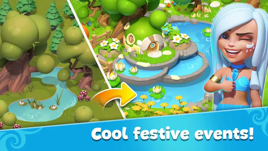 Gemmy Lands: Match 3 Games [МОД Много денег] Screenshot 2