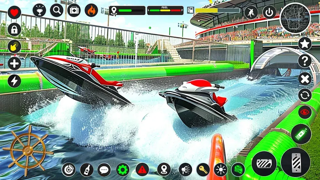Jetski Boat Racing: Boat Games (Джетски Гонки на лодках) [МОД Бесконечные деньги] Screenshot 1