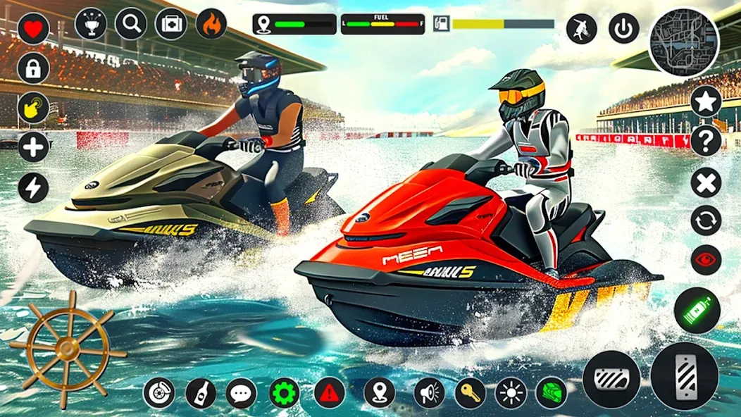 Jetski Boat Racing: Boat Games (Джетски Гонки на лодках) [МОД Бесконечные деньги] Screenshot 3
