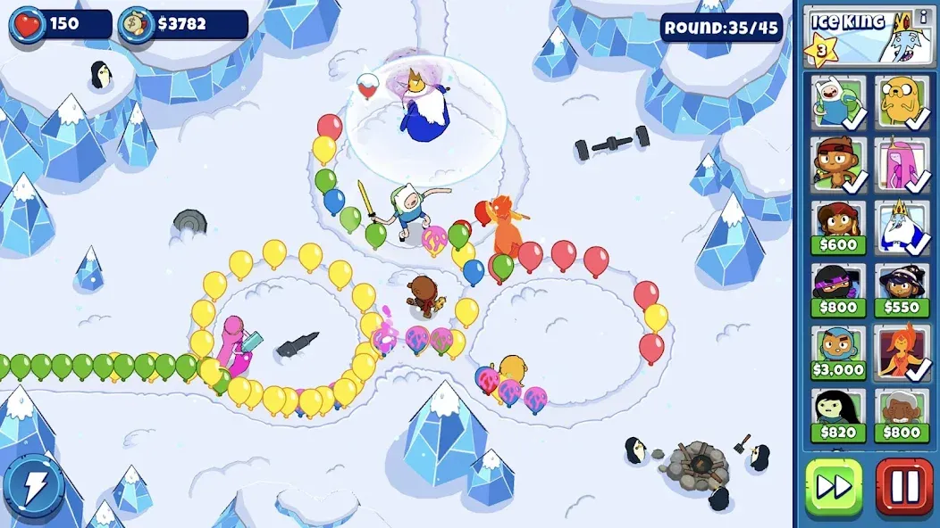Bloons Adventure Time TD (Блунс Приключения Времени ТД) [МОД Unlocked] Screenshot 1