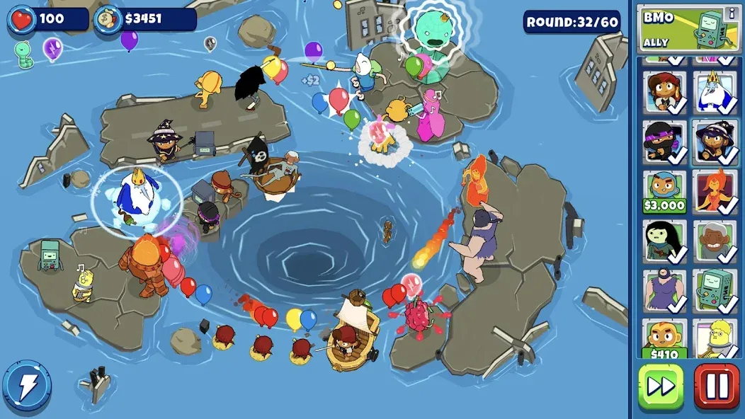 Bloons Adventure Time TD (Блунс Приключения Времени ТД) [МОД Unlocked] Screenshot 2