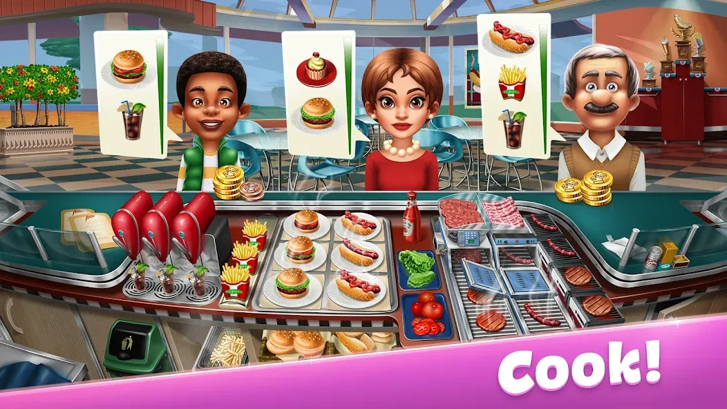 Cooking Fever: Restaurant Game [МОД Unlocked] Screenshot 1
