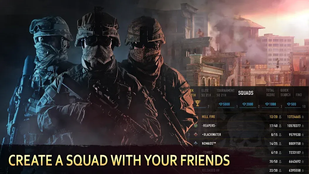 Sniper Arena: PvP Army Shooter [МОД Бесконечные деньги] Screenshot 1