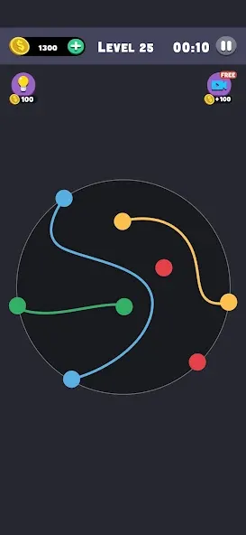 Same Color: Connect Two Dots (Сейм Колор Дот) [МОД Unlimited Money] Screenshot 1