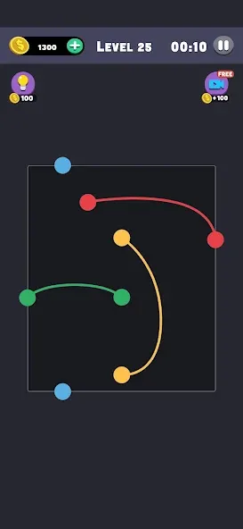 Same Color: Connect Two Dots (Сейм Колор Дот) [МОД Unlimited Money] Screenshot 2