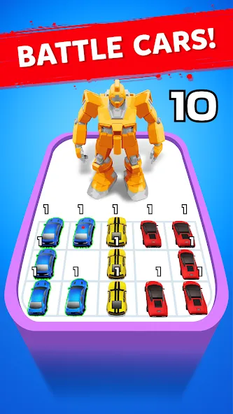 Robot Merge Master: Car Games (Мерж Батл Кар) [МОД Много монет] Screenshot 2
