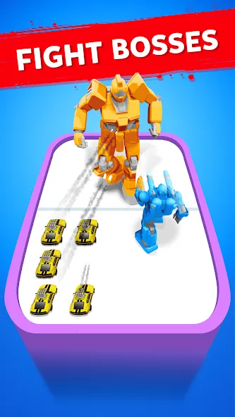 Robot Merge Master: Car Games (Мерж Батл Кар) [МОД Много монет] Screenshot 3
