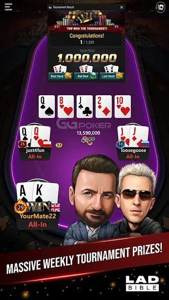GGPoker UK - Real Online Poker (Покер Великобритания) [МОД Меню] Screenshot 1