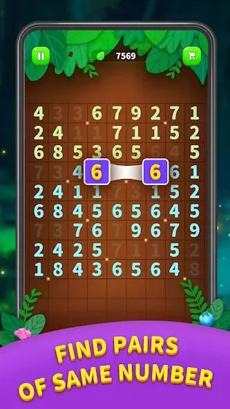 Number Match - Ten Pair Puzzle (Намбер Матч) [МОД Бесконечные монеты] Screenshot 1