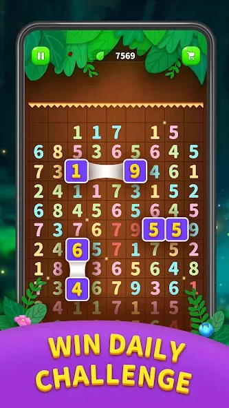 Number Match - Ten Pair Puzzle (Намбер Матч) [МОД Бесконечные монеты] Screenshot 4