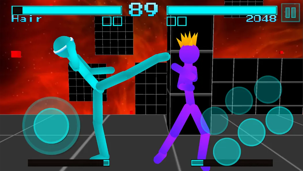 Stickman Fighting Neon Warrior [МОД Бесконечные монеты] Screenshot 2