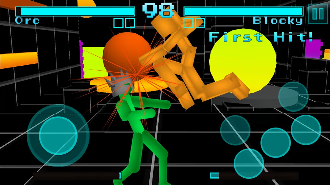 Stickman Fighting Neon Warrior [МОД Бесконечные монеты] Screenshot 3