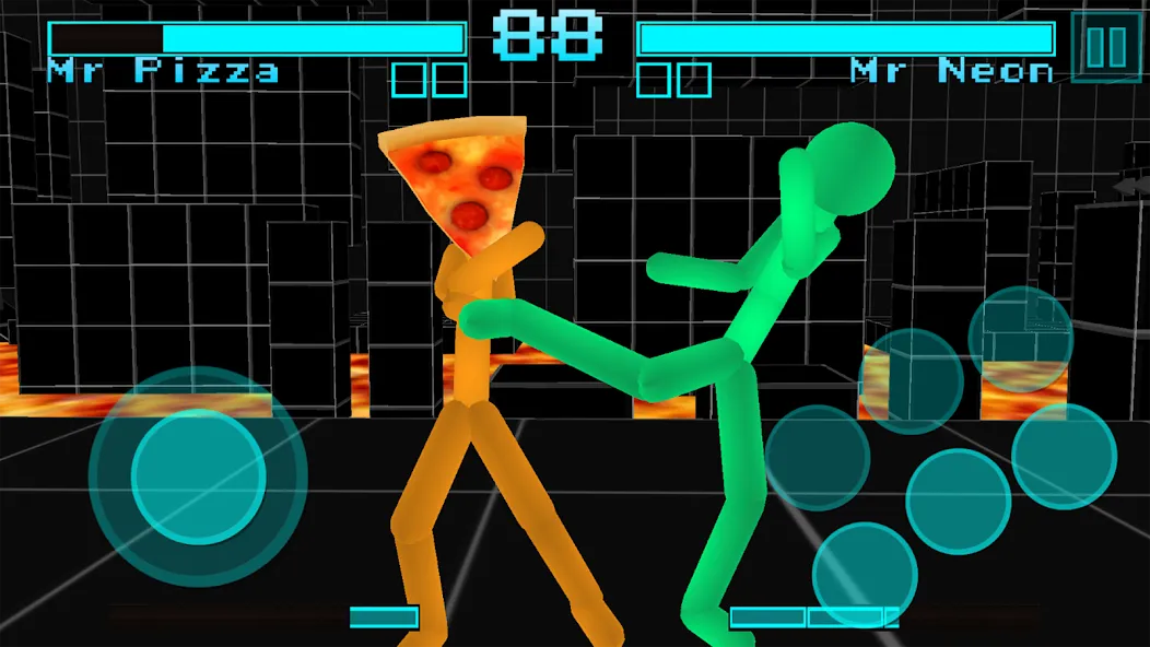 Stickman Fighting Neon Warrior [МОД Бесконечные монеты] Screenshot 4