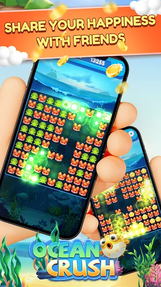 Ocean Crush-Matching Games (Оушен Краш) [МОД Unlimited Money] Screenshot 4