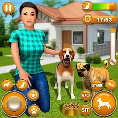 Взломанная Pet Dog Family Adventure Games  [МОД Unlocked]