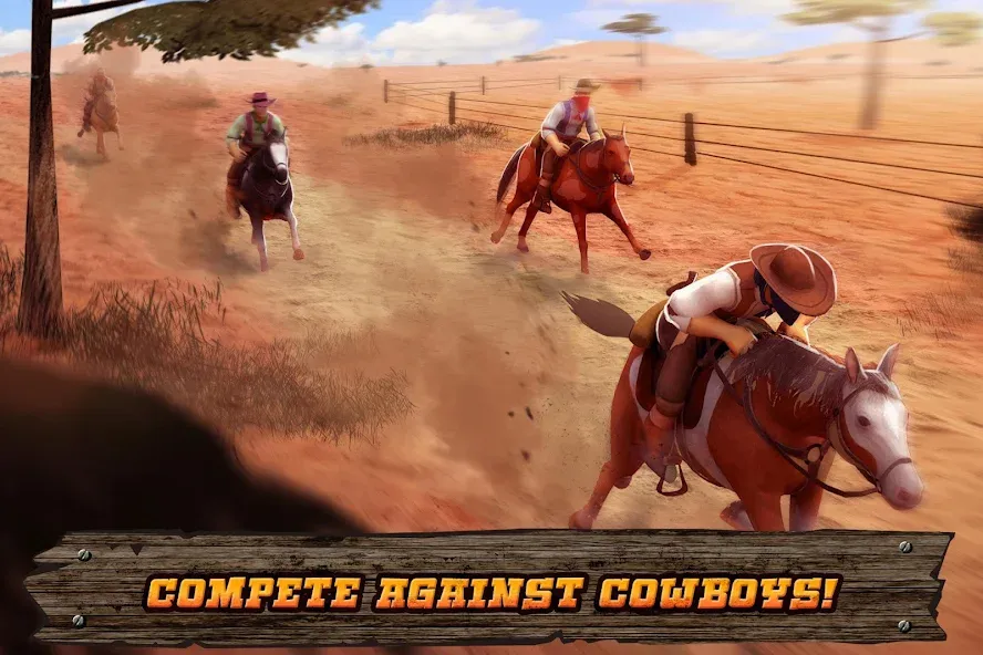 Cowboys Horse Racing Derby [МОД Unlocked] Screenshot 3