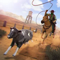 Взломанная Cowboys Horse Racing Derby  [МОД Unlocked]