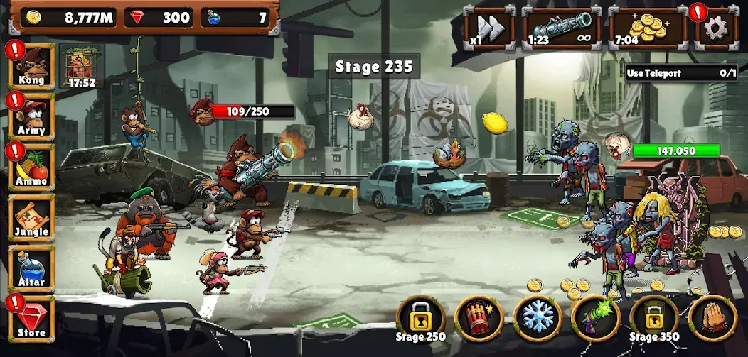 Apes vs. Zombies [МОД Menu] Screenshot 3