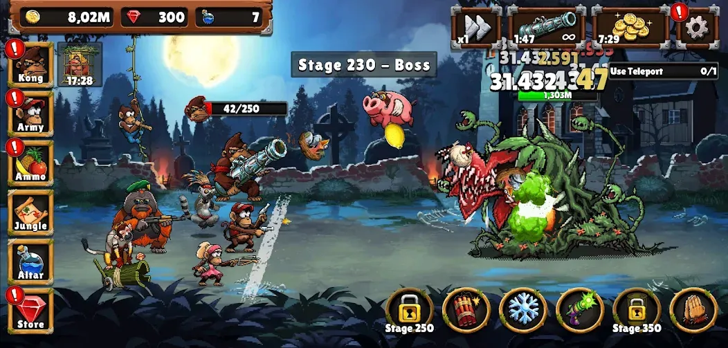 Apes vs. Zombies [МОД Menu] Screenshot 4