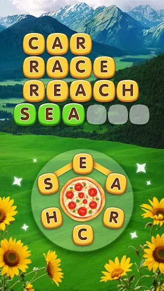 Word Pizza - Word Games [МОД Бесконечные монеты] Screenshot 1