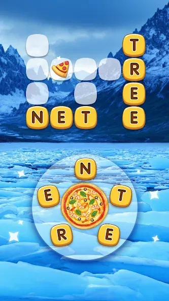 Word Pizza - Word Games [МОД Бесконечные монеты] Screenshot 2