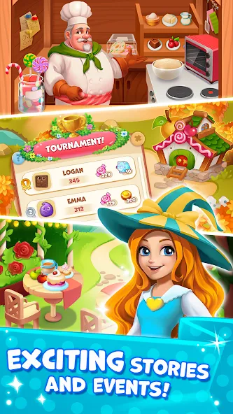 Candy Valley - Match 3 Puzzle [МОД Unlocked] Screenshot 2