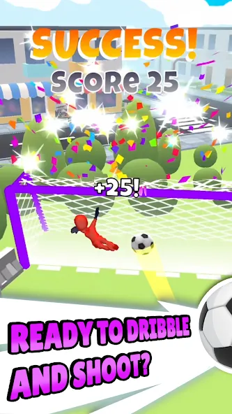 Crazy Kick! Fun Football game [МОД Много монет] Screenshot 2