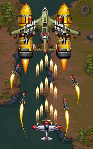 1945 Air Force: Airplane games (тысяча девятьсот сорок пять) [МОД Mega Pack] Screenshot 5