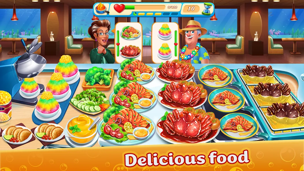 Cooking Aquarium - A Star Chef (Кукинг Аквариум) [МОД Бесконечные монеты] Screenshot 3