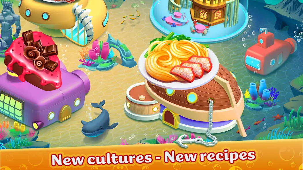 Cooking Aquarium - A Star Chef (Кукинг Аквариум) [МОД Бесконечные монеты] Screenshot 5