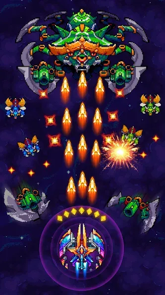 Galaxiga Arcade Shooting Game (Галаксига) [МОД Бесконечные монеты] Screenshot 1