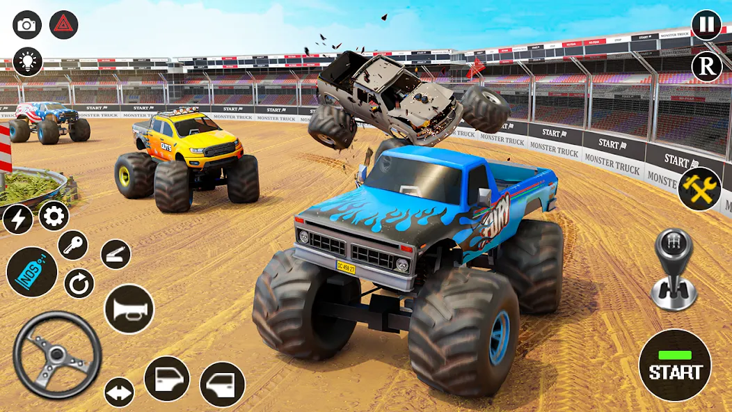Fearless US Monster Truck Game (Фирлесс ЮЭС Монстер Трак Гейм) [МОД Много денег] Screenshot 1
