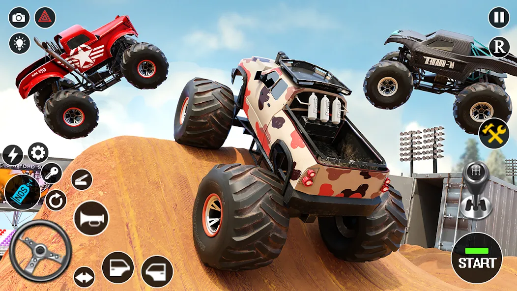 Fearless US Monster Truck Game (Фирлесс ЮЭС Монстер Трак Гейм) [МОД Много денег] Screenshot 3