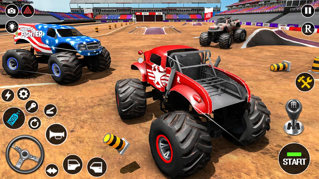 Fearless US Monster Truck Game (Фирлесс ЮЭС Монстер Трак Гейм) [МОД Много денег] Screenshot 5