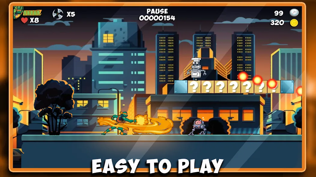 The turtle adventur ninja hero [МОД Бесконечные деньги] Screenshot 2