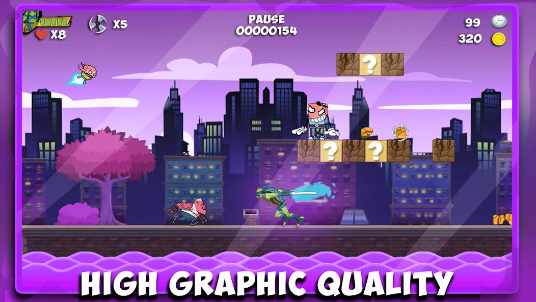 The turtle adventur ninja hero [МОД Бесконечные деньги] Screenshot 5