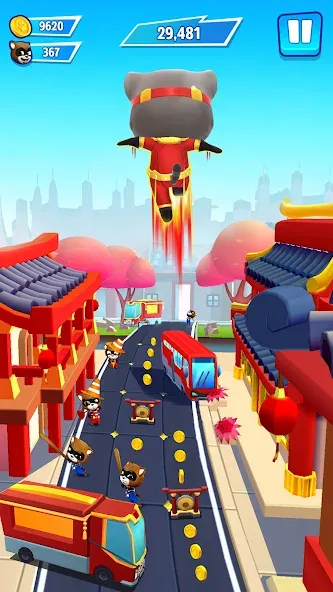 Talking Tom Hero Dash [МОД Много монет] Screenshot 3