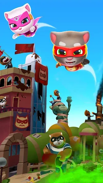 Talking Tom Hero Dash [МОД Много монет] Screenshot 5