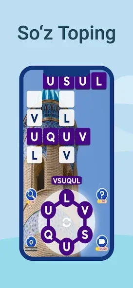 So'z o'yini - So'zni Toping [МОД Все открыто] Screenshot 1