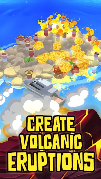 Volcano Island - Sim Game (Вулканический остров) [МОД Меню] Screenshot 1