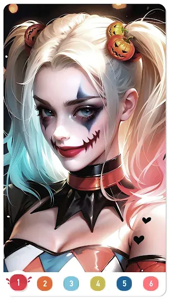 Clown Color, Paint by number [МОД Много монет] Screenshot 2