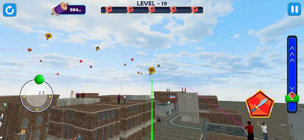 Indian Kite Flying 3D (Индийский воздушный змей 3Д) [МОД Много монет] Screenshot 2