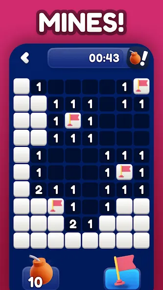 Minesweeper Bomb Mines Game (Майнсвипер разблокирует уровни Марка) [МОД Меню] Screenshot 1