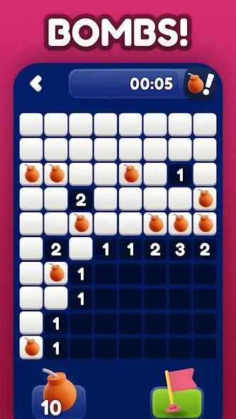 Minesweeper Bomb Mines Game (Майнсвипер разблокирует уровни Марка) [МОД Меню] Screenshot 3