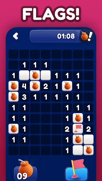 Minesweeper Bomb Mines Game (Майнсвипер разблокирует уровни Марка) [МОД Меню] Screenshot 4