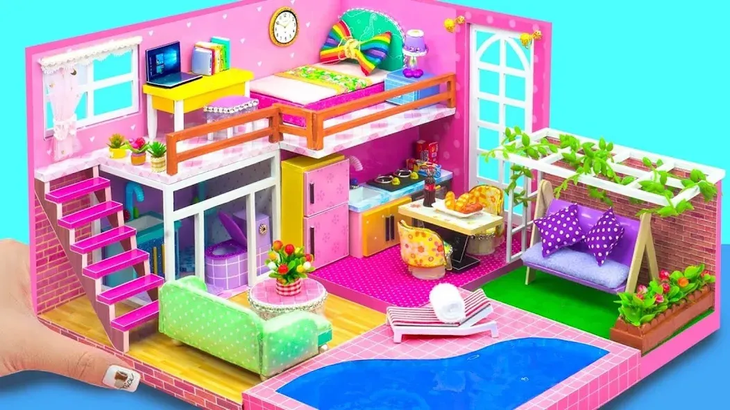 Girl Doll House Design Games (Дизайнерские игры для девочек Домик для кукол) [МОД Бесконечные деньги] Screenshot 2