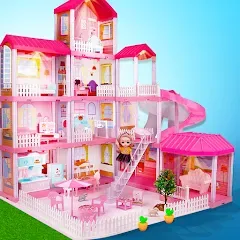 Взломанная Girl Doll House Design Games (Дизайнерские игры для девочек Домик для кукол)  [МОД Бесконечные деньги]