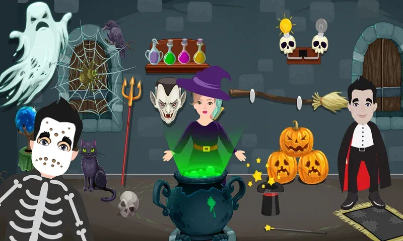 Pretend Play Halloween Party (Претендуй на Хэллоуинскую вечеринку) [МОД Много монет] Screenshot 1